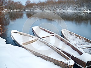 Winter river llandscape