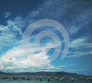 boats under the sky