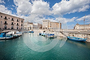 Boats in the small port of Syracuse, Sicily (Italy)