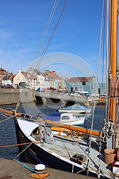 Boats in St Monans harbour, Fife, Scotland.