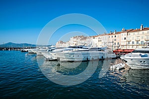 Boats in St. Tropez coast