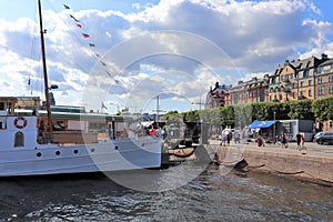Boats at StrandvÃÂ¤gen in Stockholm