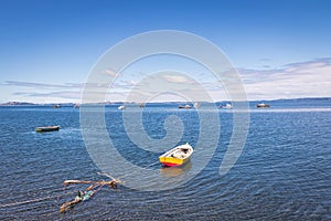 Boats at Tenaun Bay - Tenaun, Chiloe Island, Chile photo