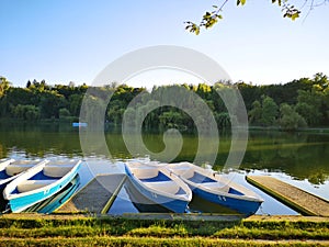 Boats in Tineretului park photo