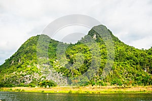 Boats for transporting tourists to Phong Nha cave, Phong Nha - Ke Bang national park, Viet Nam.