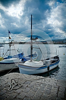 Boats in Tsarevo harbour, Bulgaria