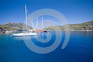 Boats on the Turkish Mediterra photo
