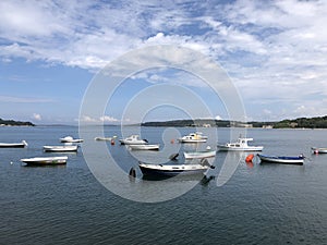 Boats at Uvala valovine bay photo