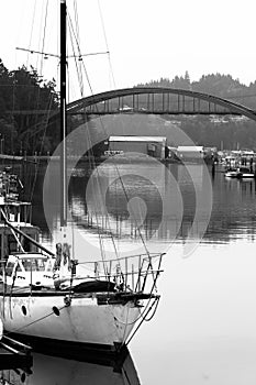 Boats on Water Laconner Washington Swinomish River Channel photo