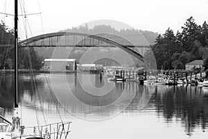 Boats on Water Laconner Washington Swinomish River Channel photo