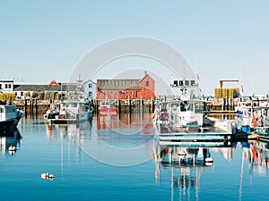 Boats in the water and Motif Number 1, Rockport, Massachusetts