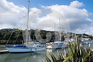 Boats in Whangarei town basin