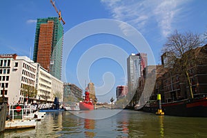 Boats on Wijnhaven Canal - Rotterdam - Netherlands