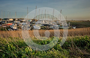 Boats and yachts anchored at the Marina Weston Super Mare Somerset U