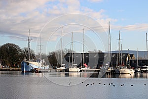 Boats and yachts, canal basin Glasson Lancashire
