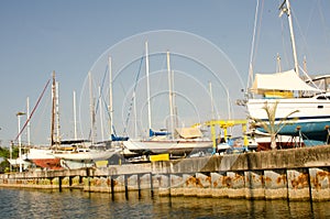 Boatyard in san blas, mexico