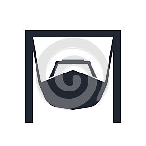 Boatyard vector icon