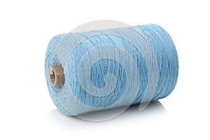 bobbin with blue thread isolated
