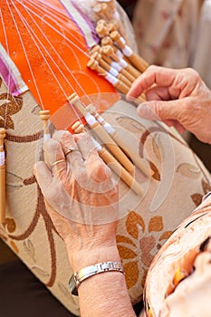 Bobbin lace-making