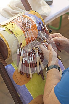 Bobbin lace-making