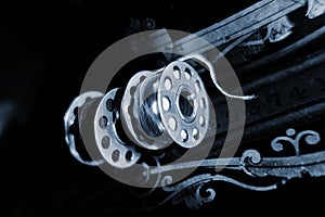 Bobbin in old sewing machine