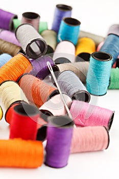 Bobbins of lurex thread