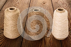 Bobbins of yarn