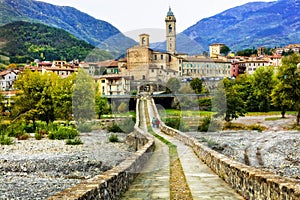 Bobbio - beautiful ancient town with impressive roman bridge, It