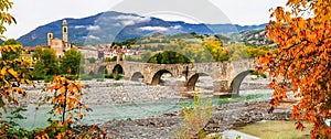 Bobbio - beautiful ancient town with impressive roman bridge, It photo