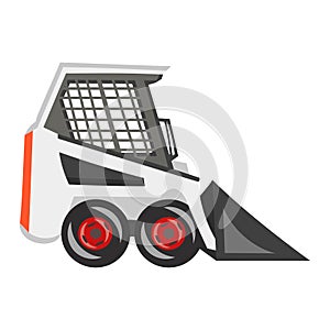 BobCat loader on white background - vector image