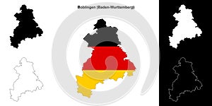 Boblingen outline map photo