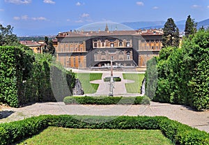 Boboli Gardens and Pitti Palace in Florence, Italy photo