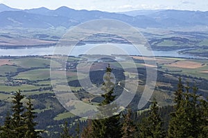 Bobrovec valley, Slovakia, Babky hill: a view on the Liptovska Mara dam from Babky hill.