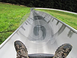 Bobsled from first person view