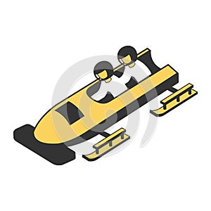 Bobsleigh Competition Illustration