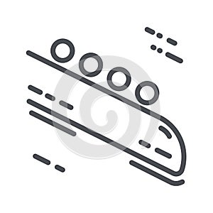 Bobsleigh competition symbol isolated on transparent background.