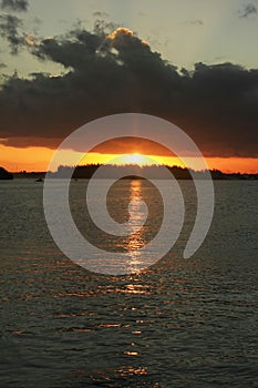 Boca Chica bay at sunset