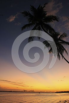 Boca Chica beach at sunset