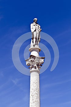 Bocage Statue in Setubal, Portugal photo