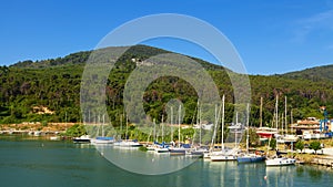 bocca di magra port view in liguria photo