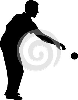 Bocce Player Silhouette