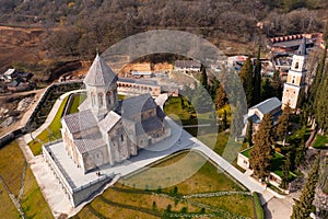 Bodbe Monastery of St. Nino. View from above. Georgia
