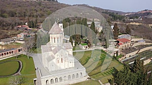 Bodbe Monastery of St. Nino. View from above. Kakheti. Georgia