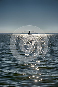 Bodden on Fischland in back light