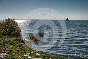 Bodden on Fischland in back light