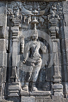 Boddhisattva image in Candi Sewu Buddhist complex, Java, Indone
