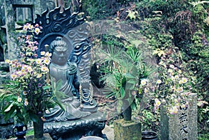 Boddhisatva sculpture in cemetery of Mount Koya, Japan