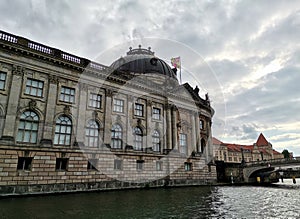 Bode museum building exterior under cloudy sky