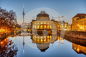 The Bode Museum and the Television Tower in Berlin
