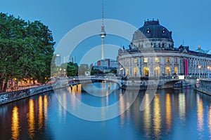 The Bode Museum and the Television Tower in Berlin